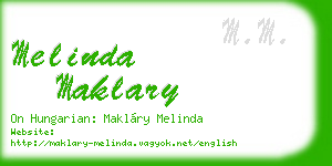 melinda maklary business card